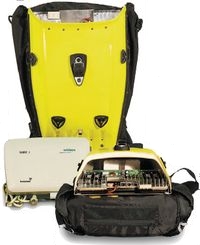 Ранец с комплектом оборудования пикосота GSM весит всего 8 кг