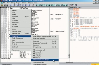Рис. 7. Выполним поиск всех строк, на которые имеются ссылки в программе