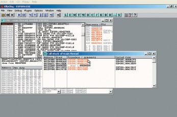 Рис. 10. Проанализируем содержимое стека вызова процедур