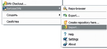 Рис. 1. Создайте в репозитории базовую структуру каталогов