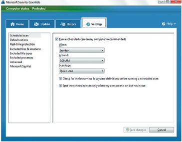 Экран 4. Вкладка настроек MSE