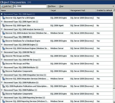Экран 2. Поиск объектов для SQL Server 2008