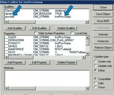 Экран 2. Редактор объектов для InstProvSamp
